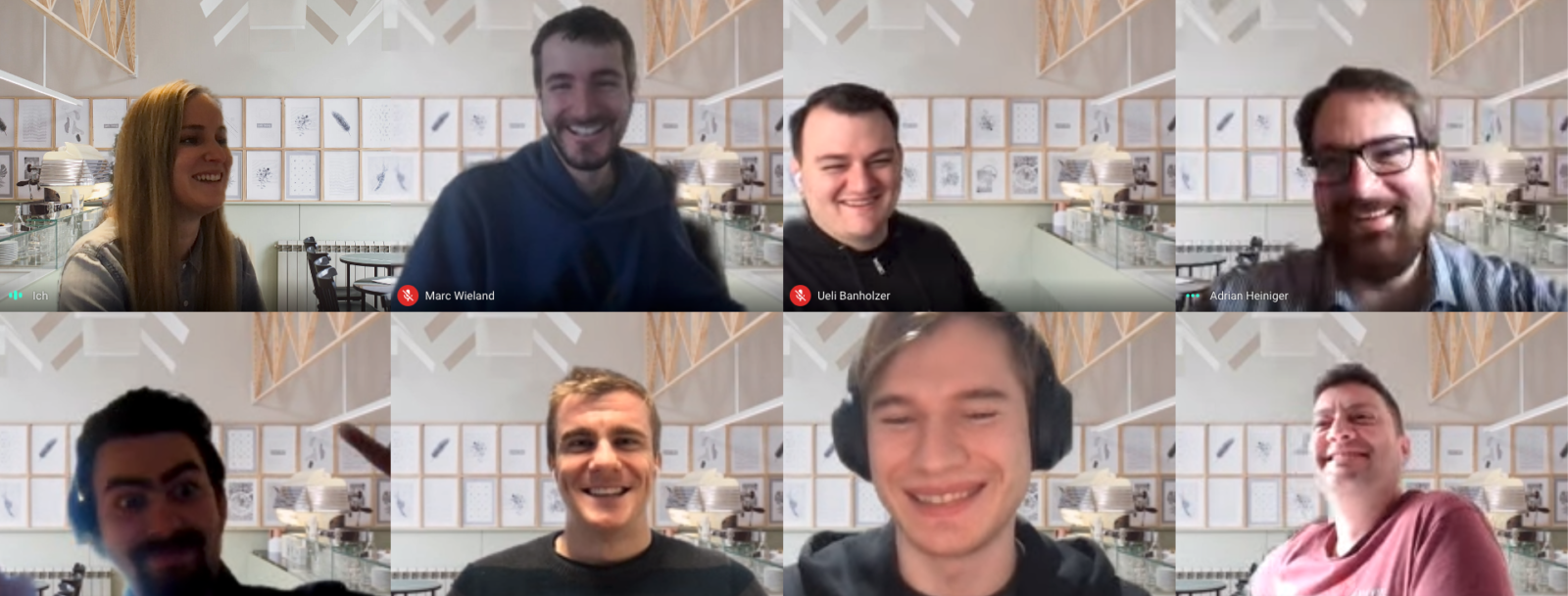 Ein Teil unseres Teams im Remote Office