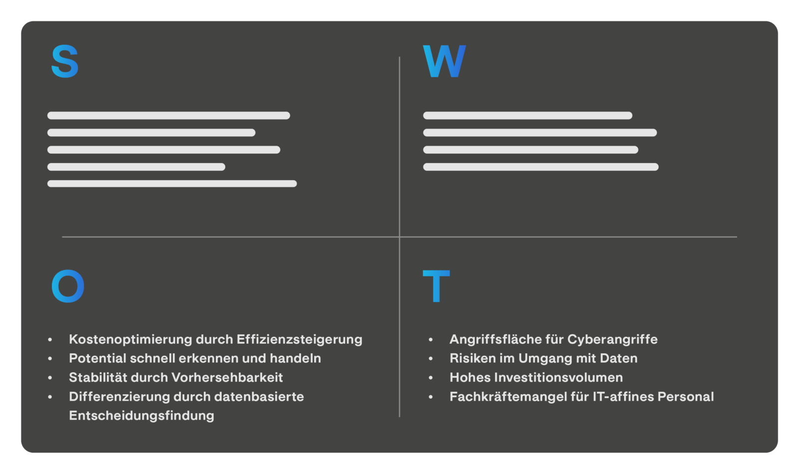 SWOT Analyse IT-Strategie