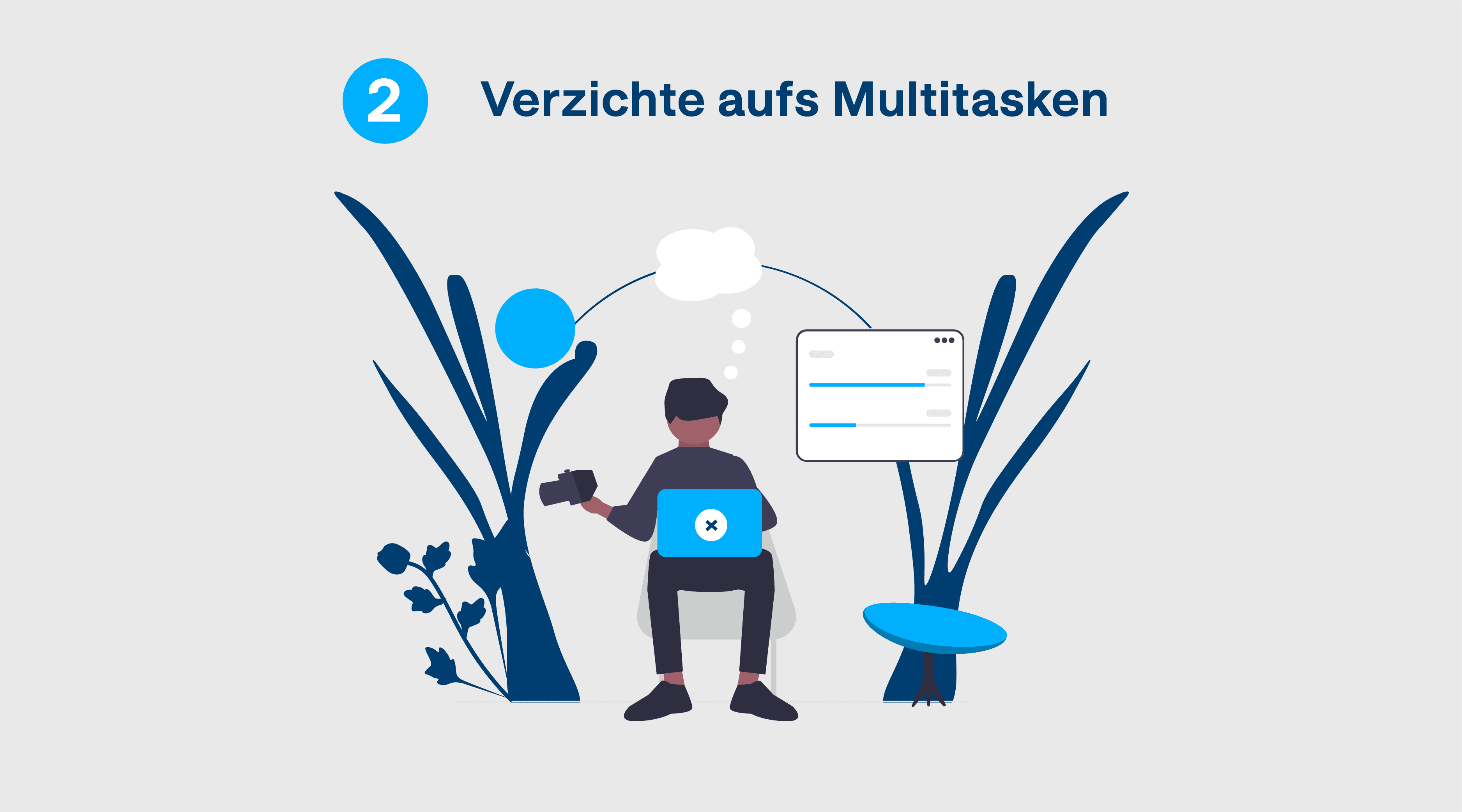 Mann in Natur mit digitalen Geräten