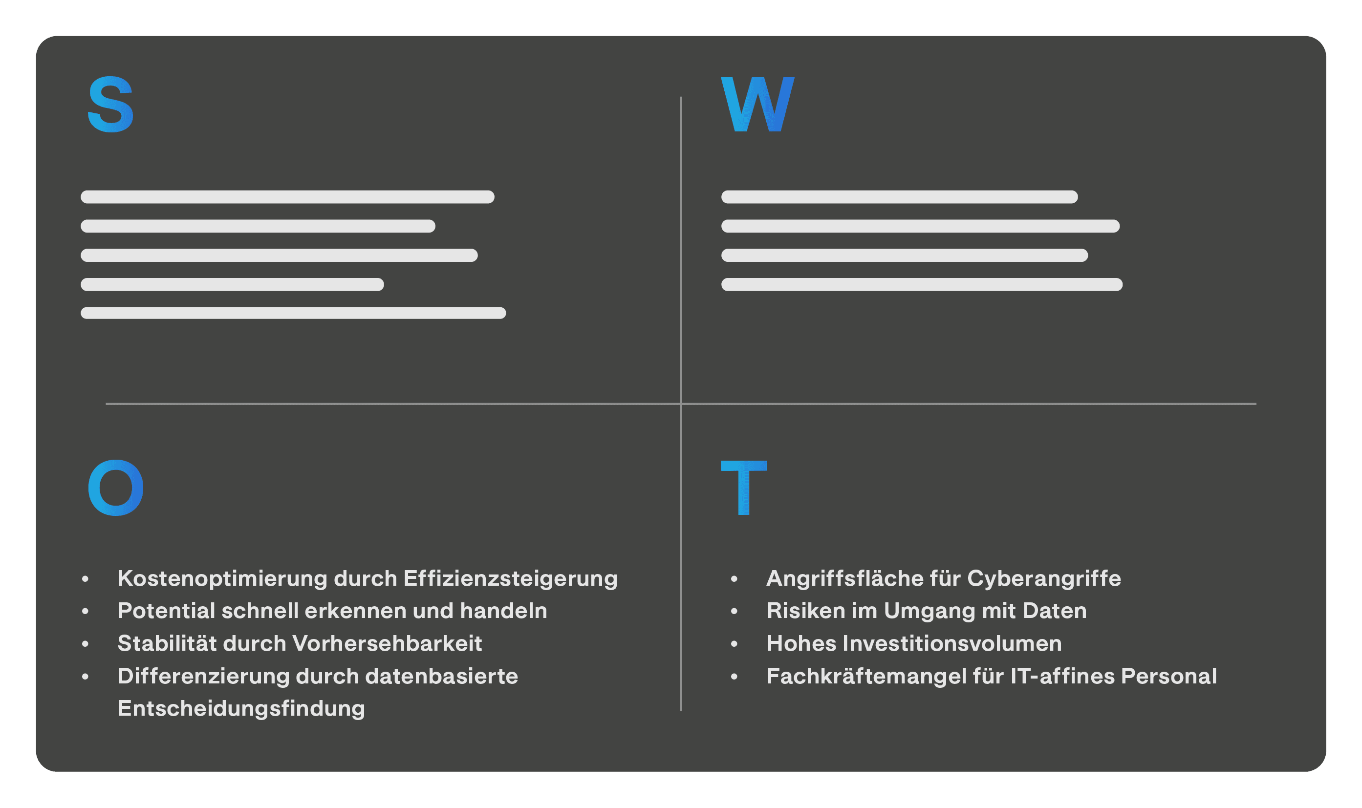 SWOT Analyse IT-Strategie