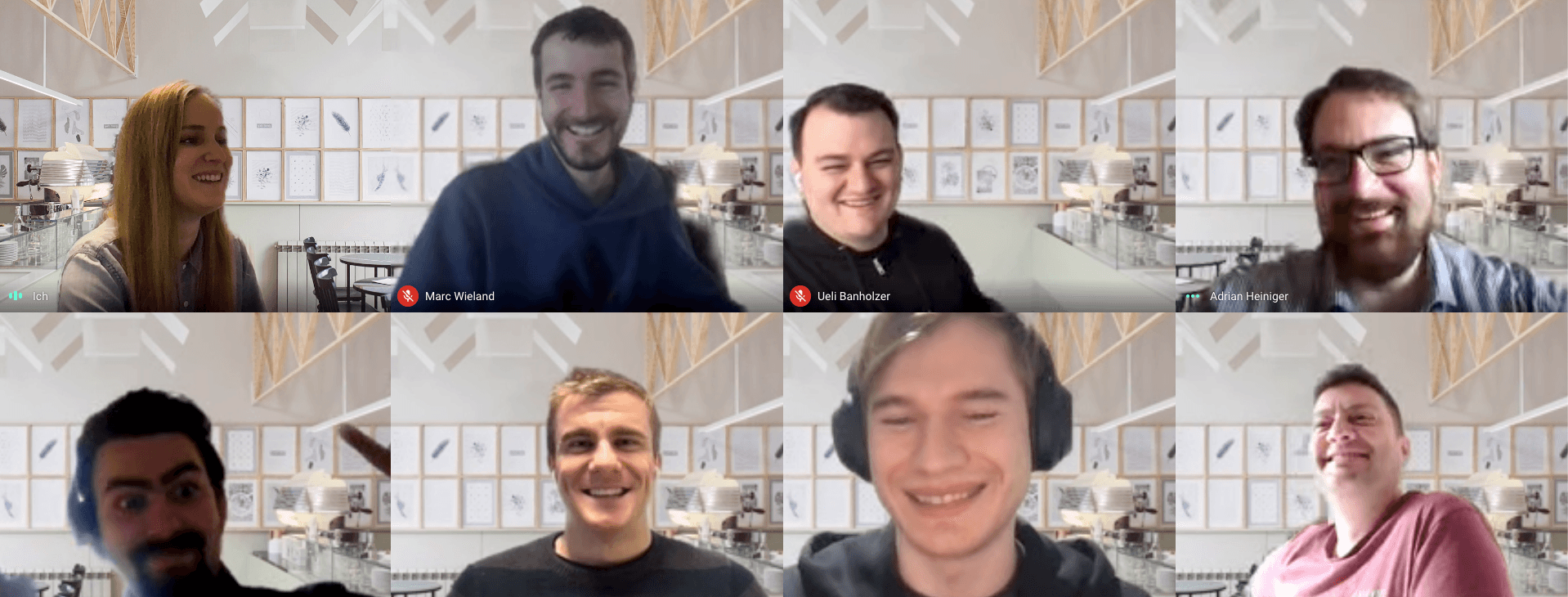 Ein Teil unseres Teams im Remote Office